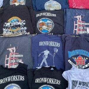 Lot of 15 Vintage 90s Local 721 IronWorkers of Canada Toronto Graphic T Shirts